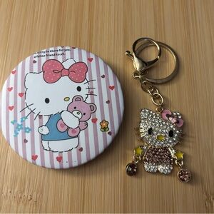 Hello Kitty Crystal Bag Charm - Keychain & Compact